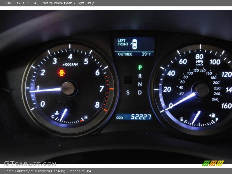 Starfire White Pearl / Light Gray 2008 Lexus ES 350