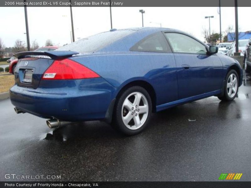 Sapphire Blue Pearl / Ivory 2006 Honda Accord EX-L V6 Coupe