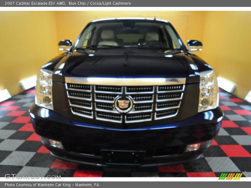 Blue Chip / Cocoa/Light Cashmere 2007 Cadillac Escalade ESV AWD