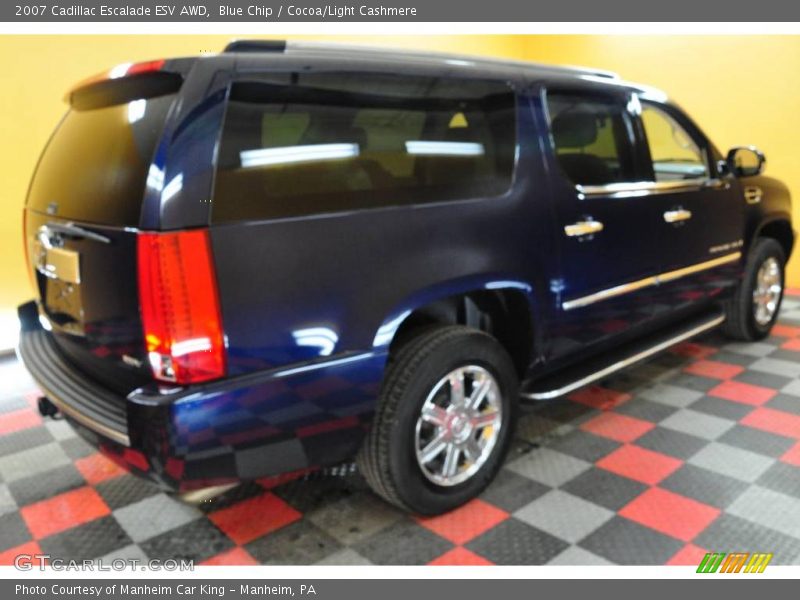 Blue Chip / Cocoa/Light Cashmere 2007 Cadillac Escalade ESV AWD