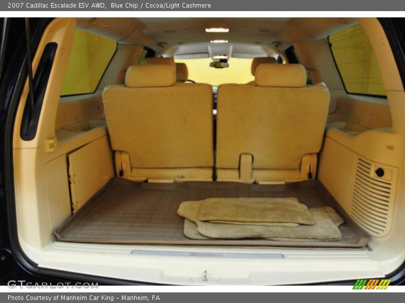 Blue Chip / Cocoa/Light Cashmere 2007 Cadillac Escalade ESV AWD