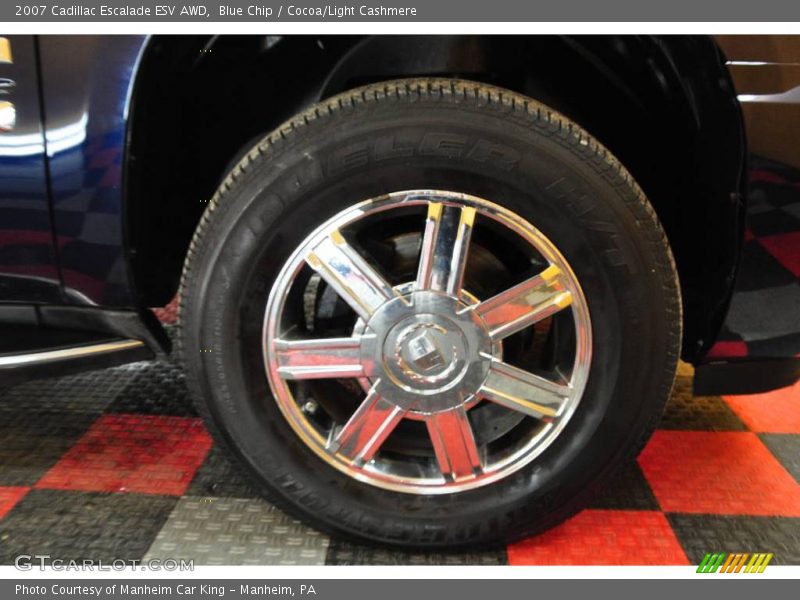 Blue Chip / Cocoa/Light Cashmere 2007 Cadillac Escalade ESV AWD