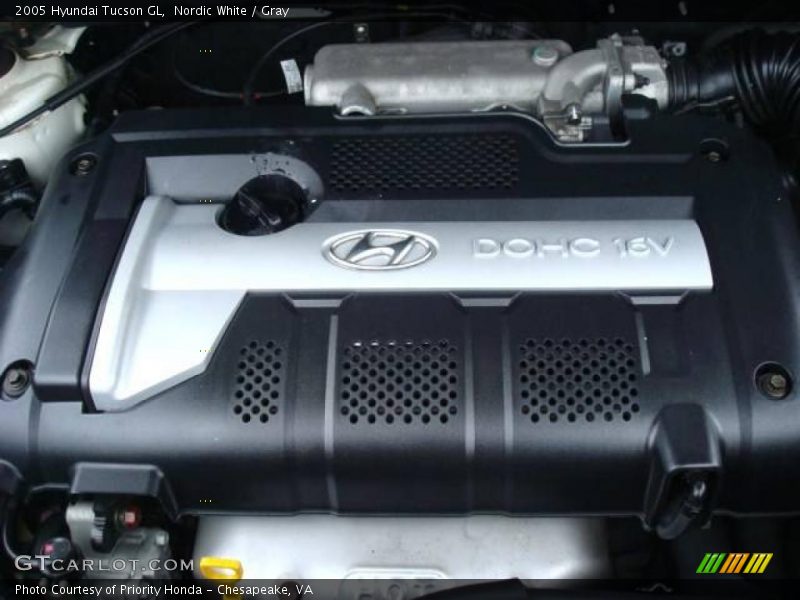 Nordic White / Gray 2005 Hyundai Tucson GL
