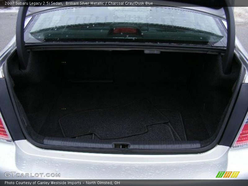 Brilliant Silver Metallic / Charcoal Gray/Dusk Blue 2007 Subaru Legacy 2.5i Sedan