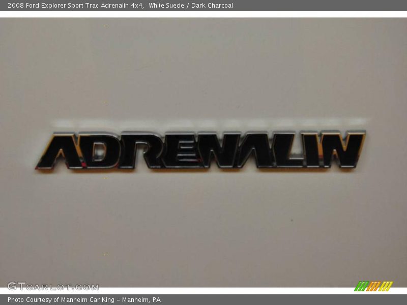 White Suede / Dark Charcoal 2008 Ford Explorer Sport Trac Adrenalin 4x4