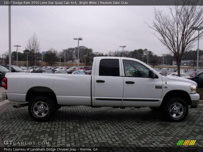 Bright White / Medium Slate Gray 2007 Dodge Ram 3500 Lone Star Quad Cab 4x4