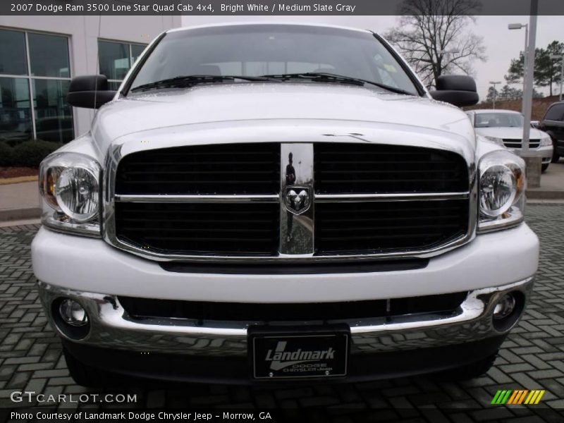 Bright White / Medium Slate Gray 2007 Dodge Ram 3500 Lone Star Quad Cab 4x4