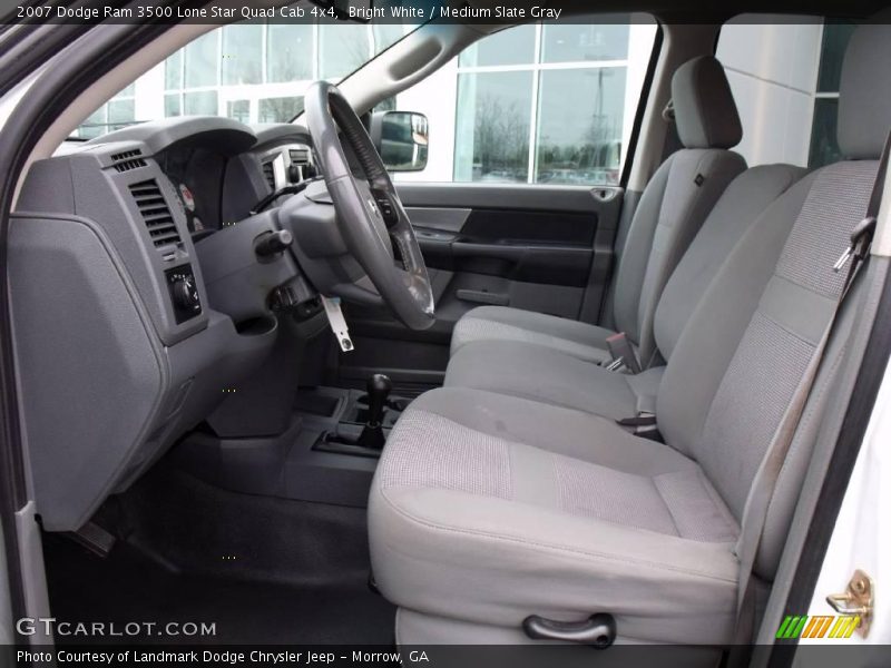 Bright White / Medium Slate Gray 2007 Dodge Ram 3500 Lone Star Quad Cab 4x4
