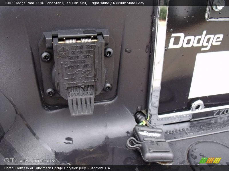Bright White / Medium Slate Gray 2007 Dodge Ram 3500 Lone Star Quad Cab 4x4