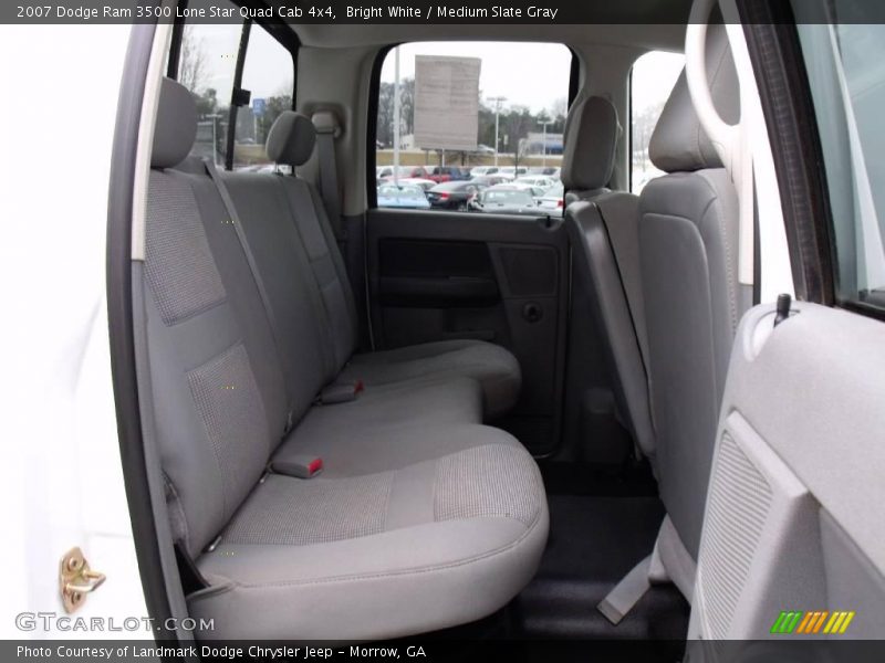 Bright White / Medium Slate Gray 2007 Dodge Ram 3500 Lone Star Quad Cab 4x4