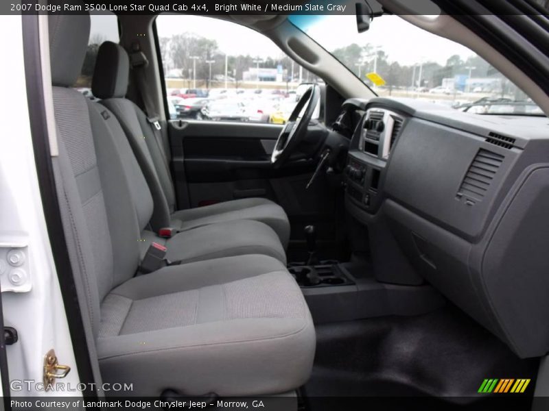 Bright White / Medium Slate Gray 2007 Dodge Ram 3500 Lone Star Quad Cab 4x4