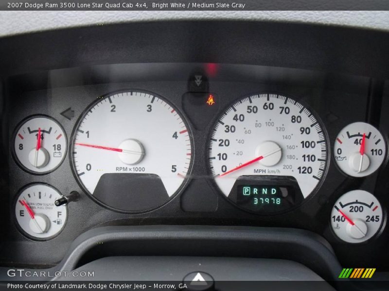 Bright White / Medium Slate Gray 2007 Dodge Ram 3500 Lone Star Quad Cab 4x4