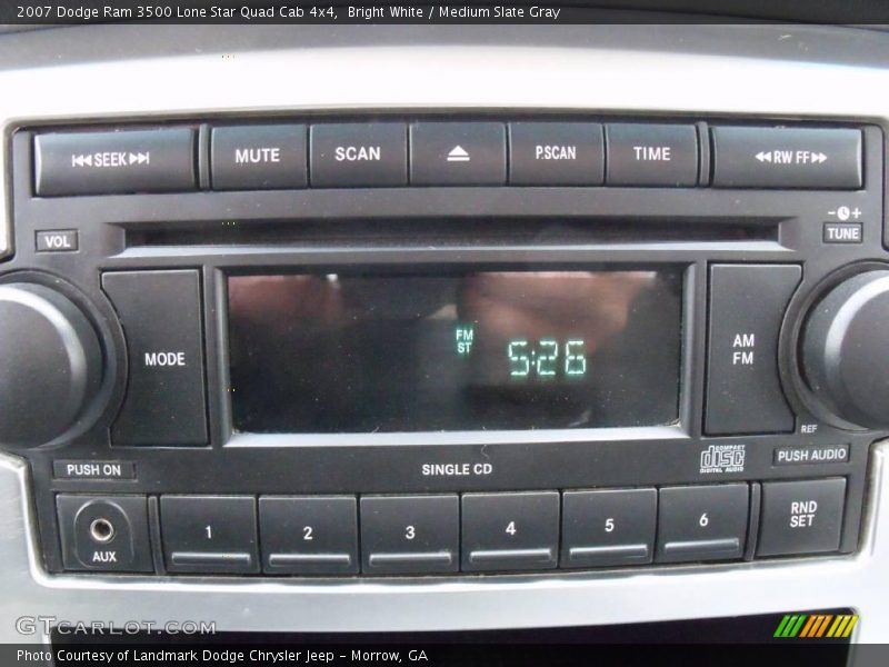 Bright White / Medium Slate Gray 2007 Dodge Ram 3500 Lone Star Quad Cab 4x4