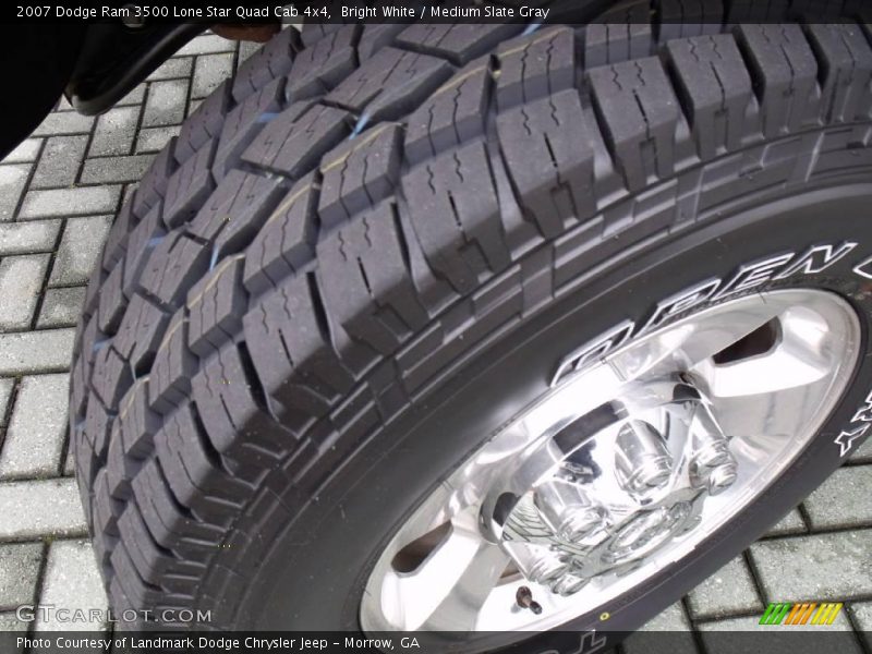 Bright White / Medium Slate Gray 2007 Dodge Ram 3500 Lone Star Quad Cab 4x4