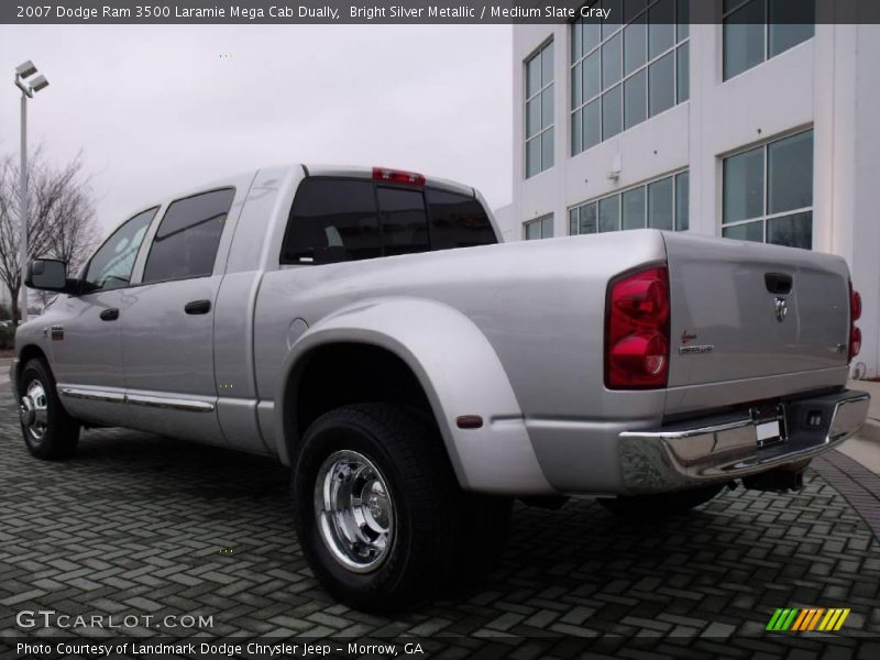 Bright Silver Metallic / Medium Slate Gray 2007 Dodge Ram 3500 Laramie Mega Cab Dually