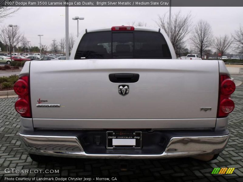 Bright Silver Metallic / Medium Slate Gray 2007 Dodge Ram 3500 Laramie Mega Cab Dually