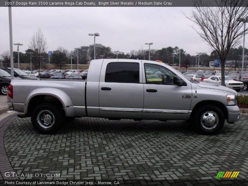 Bright Silver Metallic / Medium Slate Gray 2007 Dodge Ram 3500 Laramie Mega Cab Dually