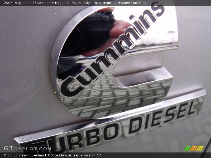 Bright Silver Metallic / Medium Slate Gray 2007 Dodge Ram 3500 Laramie Mega Cab Dually