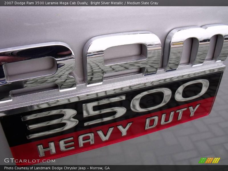 Bright Silver Metallic / Medium Slate Gray 2007 Dodge Ram 3500 Laramie Mega Cab Dually