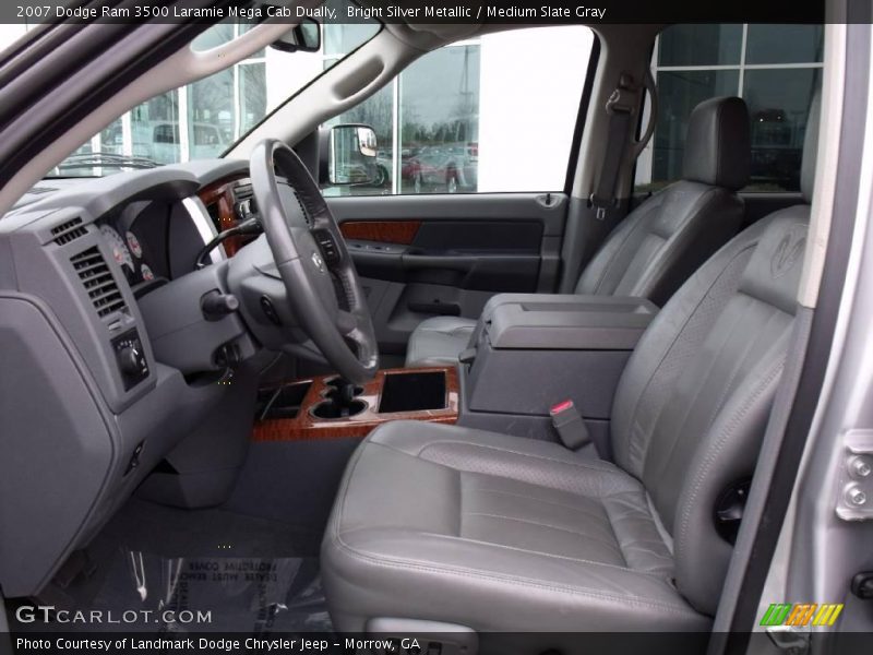 Bright Silver Metallic / Medium Slate Gray 2007 Dodge Ram 3500 Laramie Mega Cab Dually