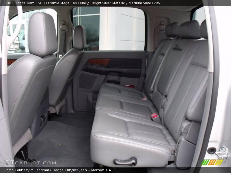 Bright Silver Metallic / Medium Slate Gray 2007 Dodge Ram 3500 Laramie Mega Cab Dually