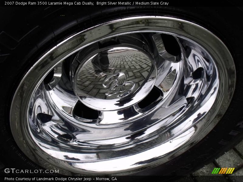 Bright Silver Metallic / Medium Slate Gray 2007 Dodge Ram 3500 Laramie Mega Cab Dually