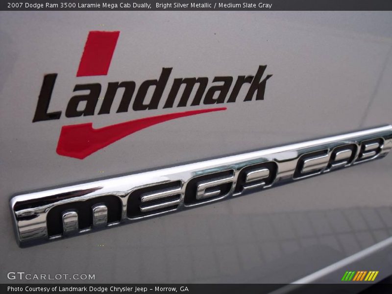 Bright Silver Metallic / Medium Slate Gray 2007 Dodge Ram 3500 Laramie Mega Cab Dually