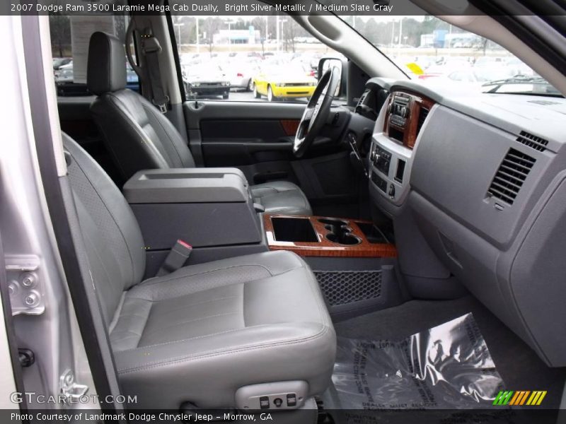 Bright Silver Metallic / Medium Slate Gray 2007 Dodge Ram 3500 Laramie Mega Cab Dually
