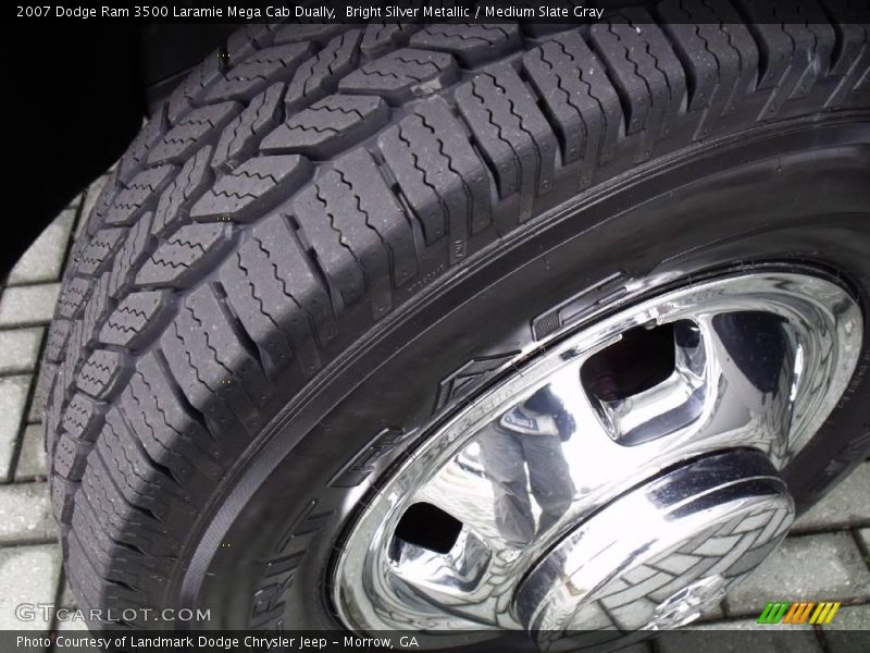 Bright Silver Metallic / Medium Slate Gray 2007 Dodge Ram 3500 Laramie Mega Cab Dually