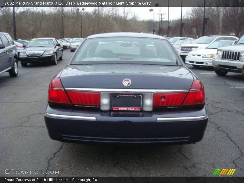 Deep Wedgewood Metallic / Light Graphite Grey 2002 Mercury Grand Marquis LS