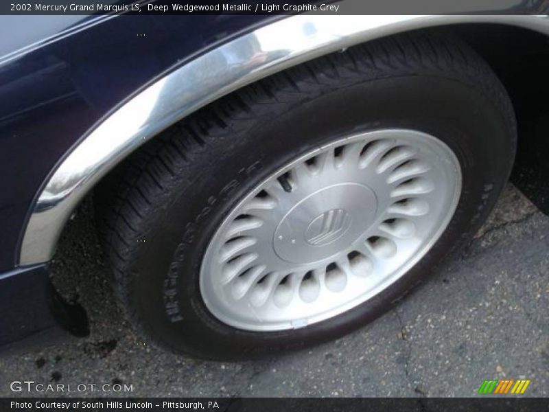 Deep Wedgewood Metallic / Light Graphite Grey 2002 Mercury Grand Marquis LS