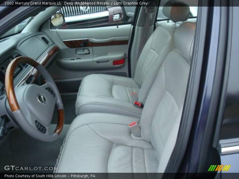Deep Wedgewood Metallic / Light Graphite Grey 2002 Mercury Grand Marquis LS