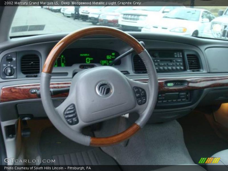 Deep Wedgewood Metallic / Light Graphite Grey 2002 Mercury Grand Marquis LS