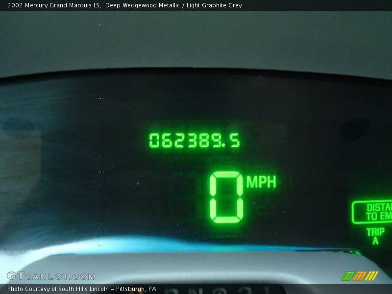 Deep Wedgewood Metallic / Light Graphite Grey 2002 Mercury Grand Marquis LS