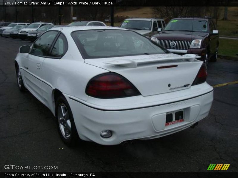 Arctic White / Dark Taupe 2002 Pontiac Grand Am GT Coupe