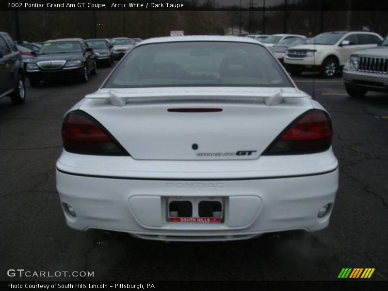 Arctic White / Dark Taupe 2002 Pontiac Grand Am GT Coupe