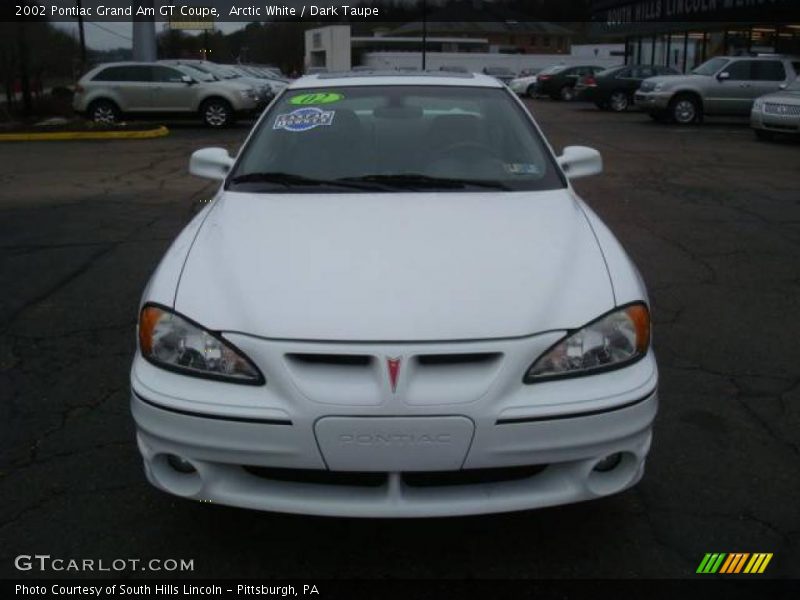 Arctic White / Dark Taupe 2002 Pontiac Grand Am GT Coupe