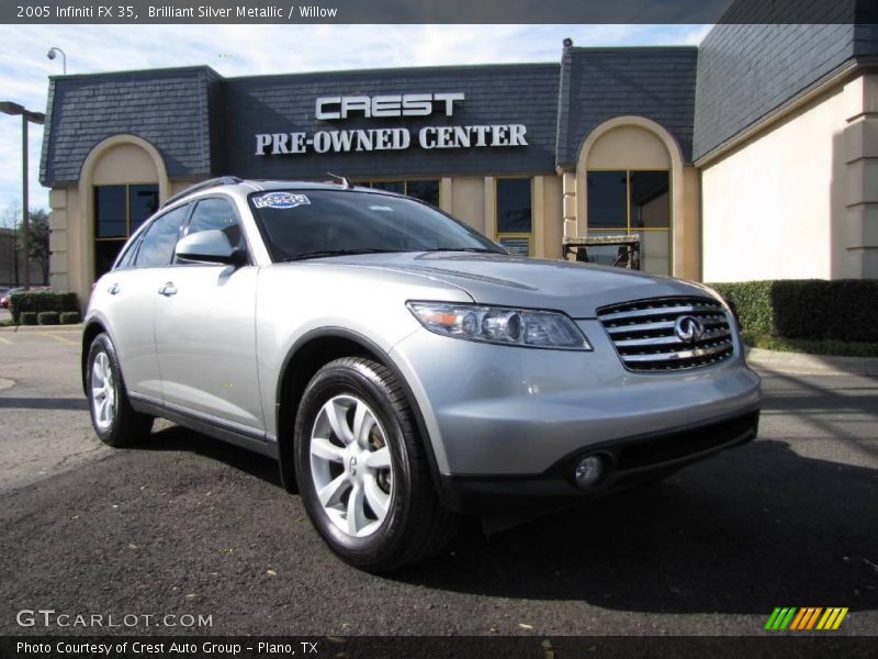 Brilliant Silver Metallic / Willow 2005 Infiniti FX 35