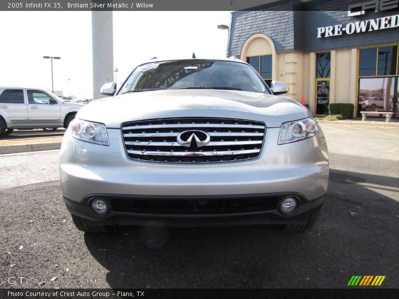 Brilliant Silver Metallic / Willow 2005 Infiniti FX 35