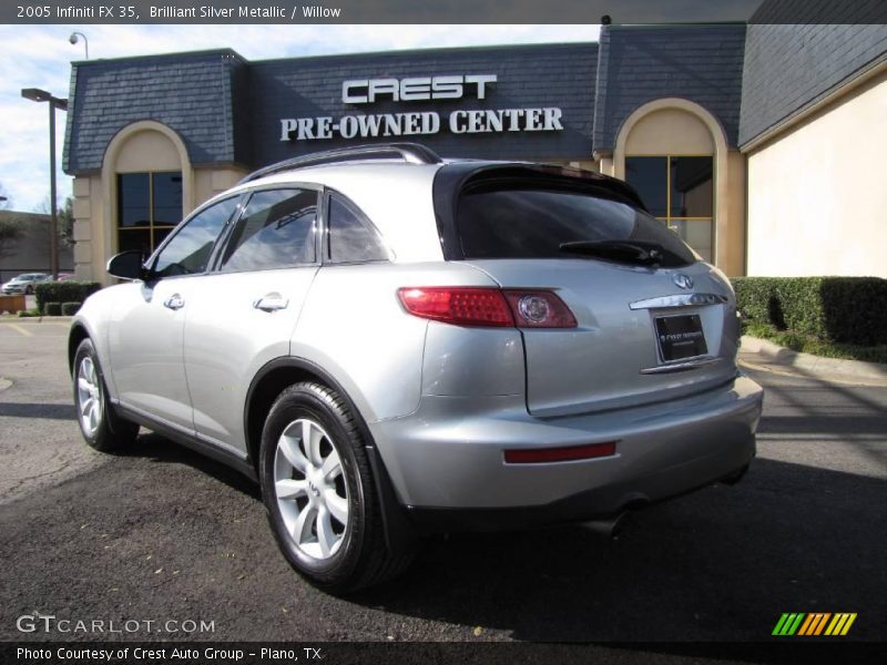 Brilliant Silver Metallic / Willow 2005 Infiniti FX 35