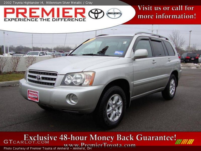 Millennium Silver Metallic / Gray 2002 Toyota Highlander I4