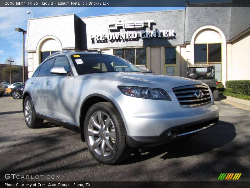 Liquid Platinum Metallic / Brick/Black 2006 Infiniti FX 35