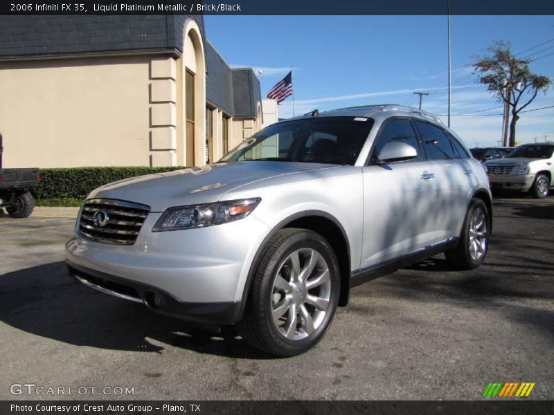 Liquid Platinum Metallic / Brick/Black 2006 Infiniti FX 35