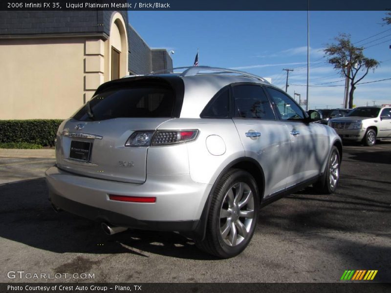 Liquid Platinum Metallic / Brick/Black 2006 Infiniti FX 35