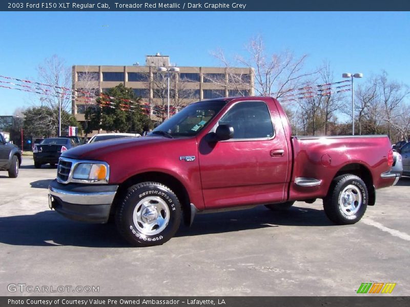 Toreador Red Metallic / Dark Graphite Grey 2003 Ford F150 XLT Regular Cab