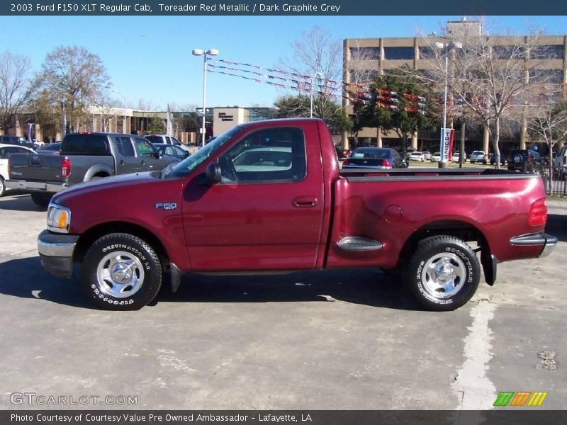 Toreador Red Metallic / Dark Graphite Grey 2003 Ford F150 XLT Regular Cab