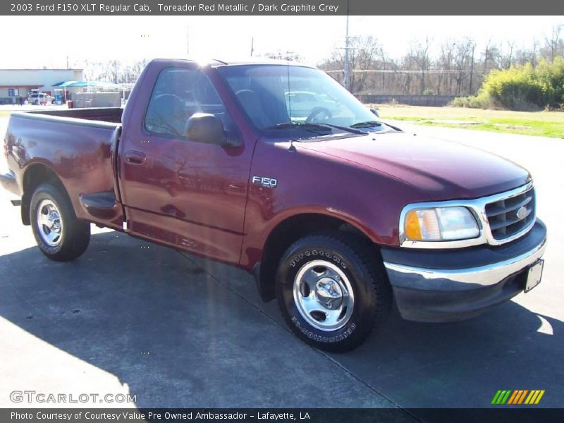 Toreador Red Metallic / Dark Graphite Grey 2003 Ford F150 XLT Regular Cab