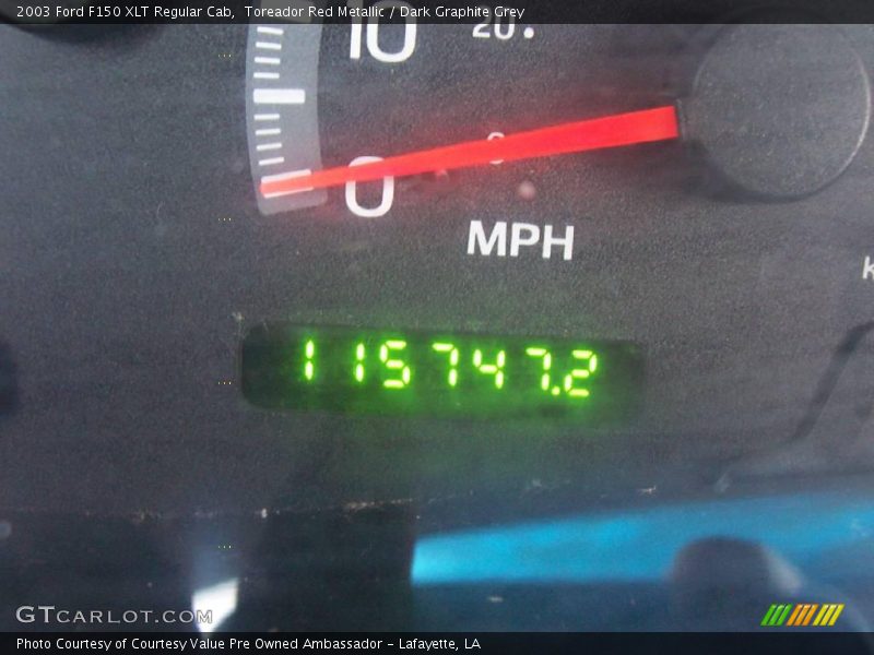 Toreador Red Metallic / Dark Graphite Grey 2003 Ford F150 XLT Regular Cab