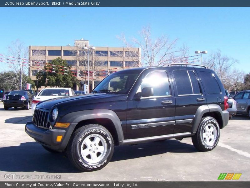 Black / Medium Slate Gray 2006 Jeep Liberty Sport