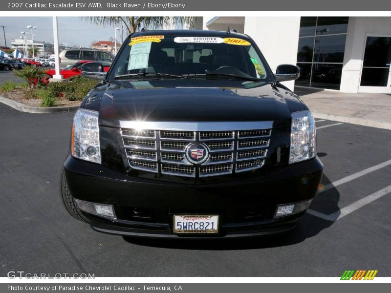 Black Raven / Ebony/Ebony 2007 Cadillac Escalade ESV AWD